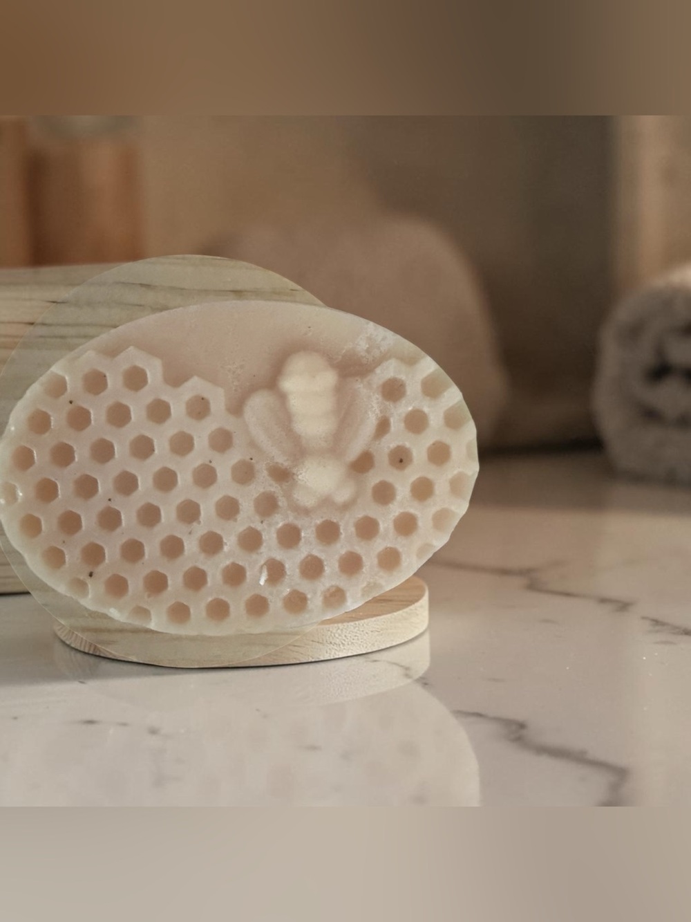 Shea butter caramel popcorn handmade soap bar (1 bar) - Picture 5 of 6